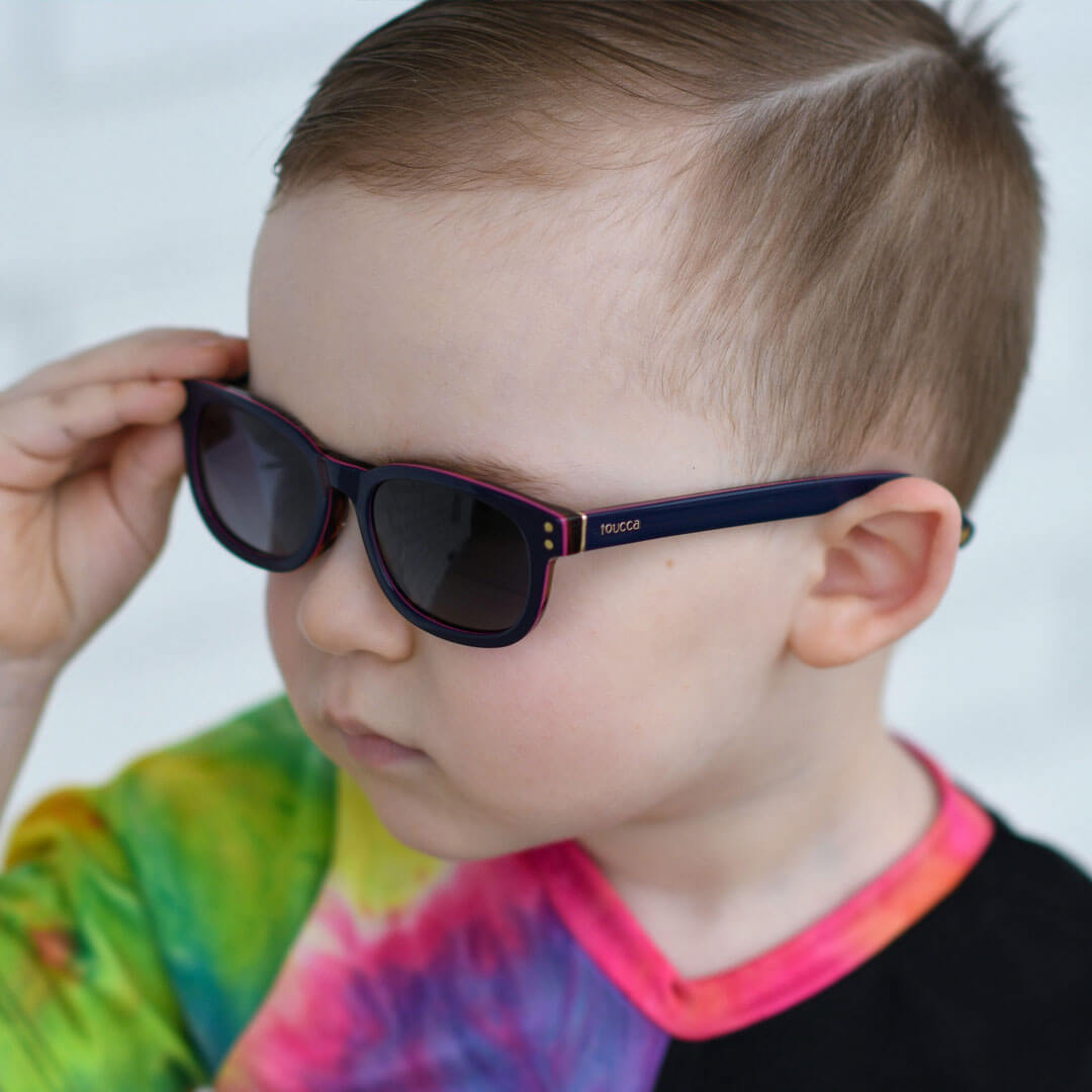 Navy Blue Brandon Polarized Classic Kids Sunglasses