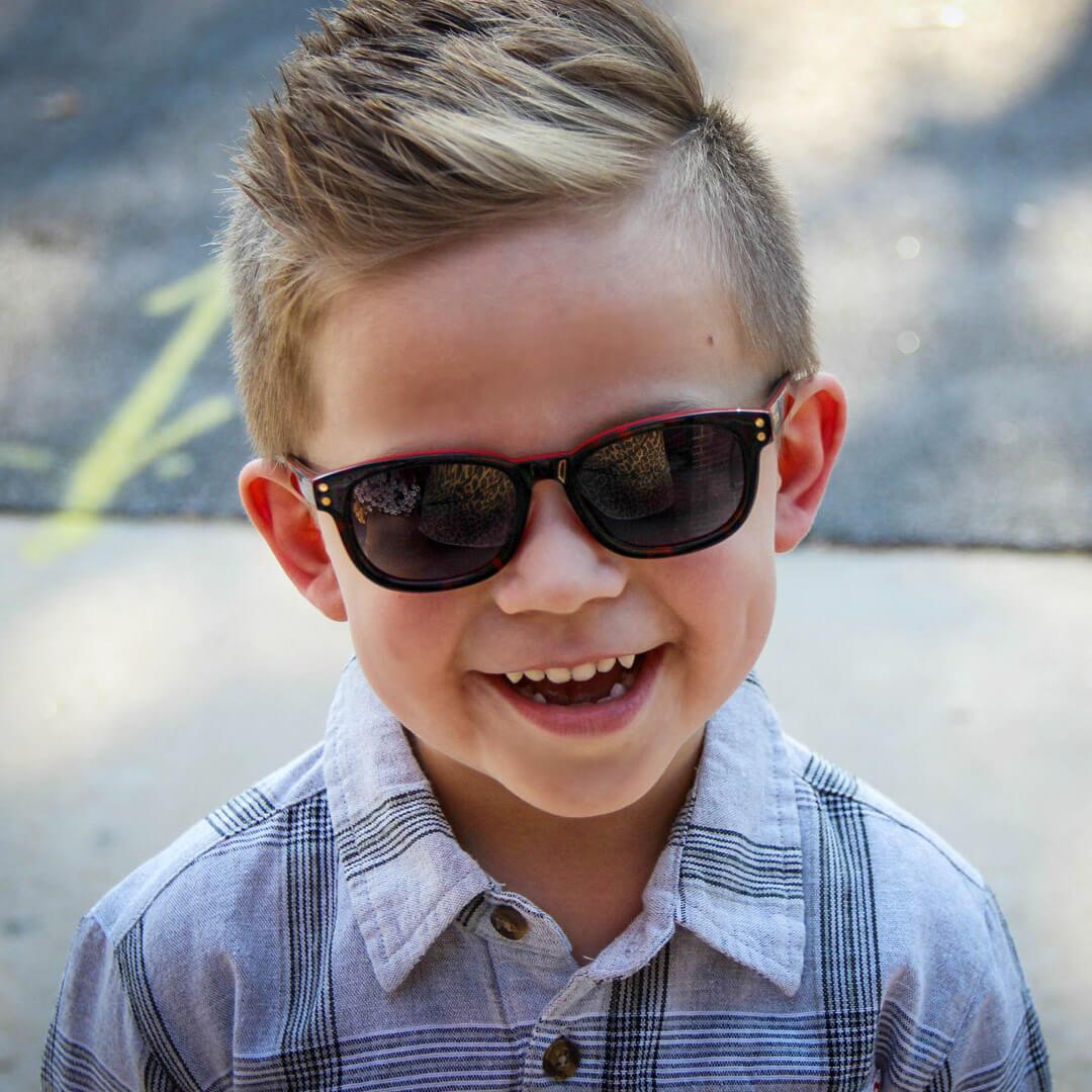 Red Havana Brandon Polarized Classic Kids Sunglasses