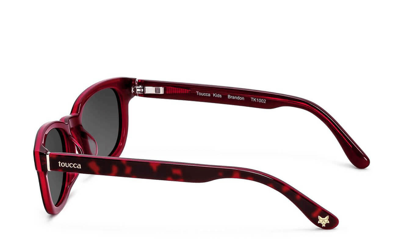 | Brandon Polarized Kids Sunglasses kids toucca Red Havana Classic